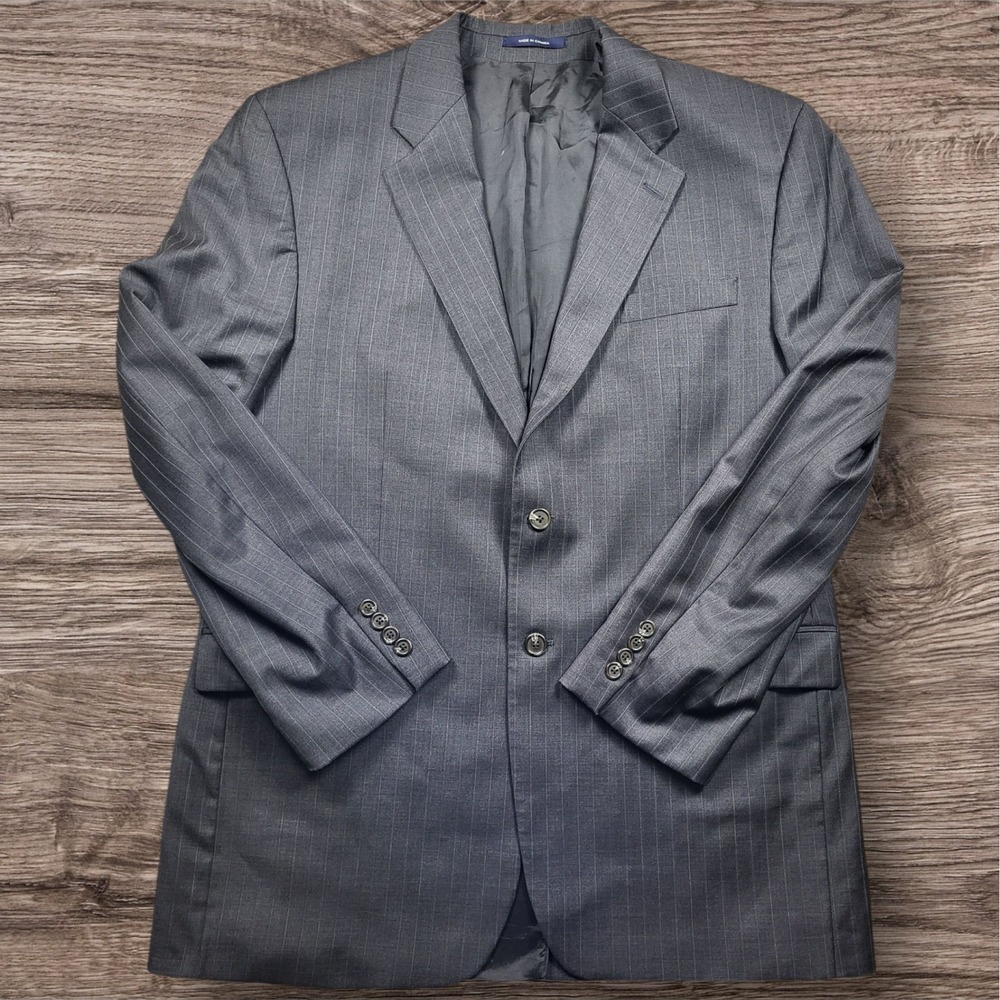 Lauren Ralph Lauren Wool Pinstripe Blazer Business Career Jacket